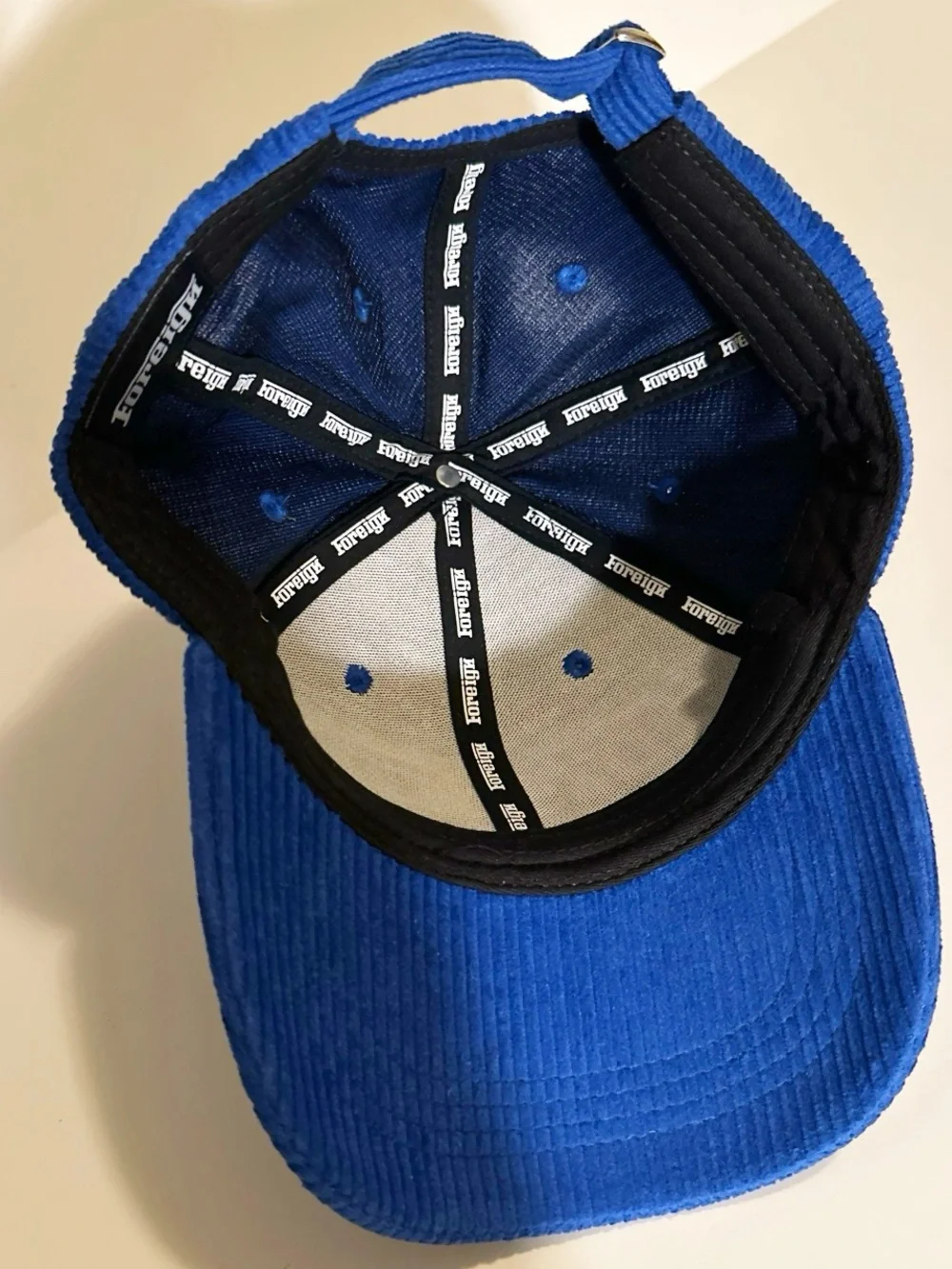 Foreign Corduroy Baseball Cap - Blue
